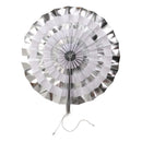 Set of 8pcs Silver Glitter Tissue Paper Pinwheel Folding Wall Door Hanging Fan Backdrop Wedding Party Decora