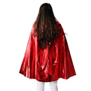 Lightweight Metallic Cloak Cape Halloween Party Stage Cosplay Stage Performing Fancy Dress Costume Accessory Red