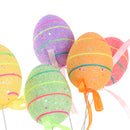 6 X Easter Eggs Gift Foam Bright Eggs Assortment DIY Decoration