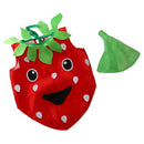 Kids Toddlers Strawberry Fruit Costume Dress Hat Set Halloween Fancy Dress