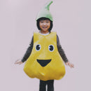 Yellow Fruit Pear Funny Fruit Food Fancy Dress Boys Kid Girls Costume Outfit