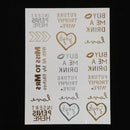 Wedding Bachelorette Party Favors Waterproof Temporary Flash Heart Tattoo Stickers