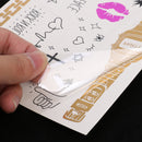 Party Waterproof Transfer Flash Temporary Tattoo Body Art Makeup Tattoo Sticker Lips Watch Rock