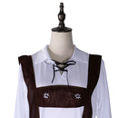 German Bavarian Festival Oktoberfest Suspender Brace Shorts Waiter Costume Fancy Dress Cosplay Prop Brown L