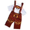 German Bavarian Festival Oktoberfest Suspender Brace Shorts Waiter Costume Fancy Dress Cosplay Prop Khaki XL
