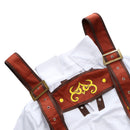German Bavarian Festival Oktoberfest Suspender Brace Shorts Waiter Costume Fancy Dress Cosplay Prop Khaki XL