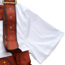 German Bavarian Festival Oktoberfest Suspender Brace Shorts Waiter Costume Fancy Dress Cosplay Prop Khaki XL