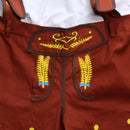 German Bavarian Festival Oktoberfest Suspender Brace Shorts Waiter Costume Fancy Dress Cosplay Prop Khaki XL