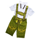 German Bavarian Festival Oktoberfest Suspender Brace Shorts Waiter Costume Fancy Dress Cosplay Prop Green L