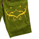 German Bavarian Festival Oktoberfest Suspender Brace Shorts Waiter Costume Fancy Dress Cosplay Prop Green L