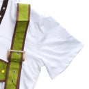German Bavarian Festival Oktoberfest Suspender Brace Shorts Waiter Costume Fancy Dress Cosplay Prop Green L