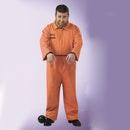 Halloween Men Adults Prisoner Convict Costume Fancy Dress Party Overall Jumpsuit