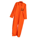 Halloween Men Adults Prisoner Convict Costume Fancy Dress Party Overall Jumpsuit