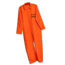 Halloween Men Adults Prisoner Convict Costume Fancy Dress Party Overall Jumpsuit
