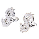 2pcs Punk Large US Dollar Sign Ring Band Night Party Fancy Dress Up Costume