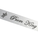 Satin Party Prom Sash Grey Prom King Sash Graduation Homecoming Gift