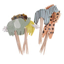 24 Pieces Zoo Animal Cupcake Picks Cake Toppers Party Favors Decoration
