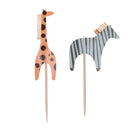 24 Pieces Zoo Animal Cupcake Picks Cake Toppers Party Favors Decoration