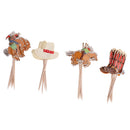 Set of 24pcs Cowboy Theme Cupcake Picks Cake Toppers Baby Shower Party Decoration