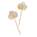Pack fof 24 Lovely Bunny Rabbit Egg Cupcake Topper Easter Food Sticks Home Party Supplier