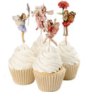 Set of 24pcs Cute Fairy Pixie Cupcake Picks Cake Topper Party Cake Decoration