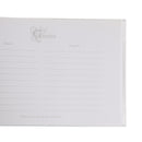 Wedding Reception Satin Rose Flower Embroider Guest Book Signatures White