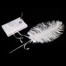 White Feather Quill Wedding Party Signature Pen Guestbook Signing Pen with Flower Ribbon Holder Set Anniversary Shower