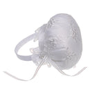 Romantic Wedding Ceremony Lace Flower Girl Embroidered Flower Basket White