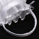 Romantic Wedding Ceremony Lace Flower Girl Embroidered Flower Basket White