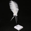 Feather Signing Pen & Pen Holder Set for Wedding Party Guest Signature
