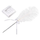 Feather Signing Pen & Pen Holder Set for Wedding Party Guest Signature