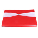 Red Satin Ribbon Guest Book Guest Register Signature Wedding Reception Decor