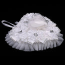 Wedding Floral Heart Ring Bearer Pillow Cushion Wedding Accessory