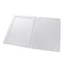 White Satin Wedding Favors Photos Marriage Certificate Holder Cover with Bow Rhinestone Decoration