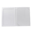 White Satin Wedding Favors Photos Marriage Certificate Holder Cover with Bow Rhinestone Decoration