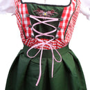 Women Girls Fashionable Dirndl Oktoberfest Costume Ladies German Wench Maid Beer Festival Fancy Dress + Apron S