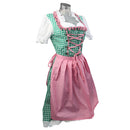 Women Girls Fashionable Oktoberfest Beer Maid Wench German Bavarian Heidi Fancy Dress + Apron Party Costume L