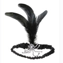 Retro 20s Black Feather Headband Charleston Flapper Women Girl Dress Up Party Ball Costume