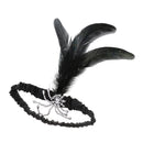 Retro 20s Black Feather Headband Charleston Flapper Women Girl Dress Up Party Ball Costume