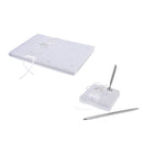 White Wedding Ceremony Guest Book Pen Holder set with Crystal Bow Decoration