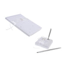 White Wedding Ceremony Guest Book Pen Holder set with Crystal Bow Decoration
