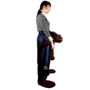 Chimpanzee Monkey piggyback Pant Riding Shoulder Carrier Mascot Fancy Dress Party Costume Outfit