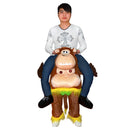 Gorilla Monkey Back Shoulder Carry on Fancy Dress Party Outfit Ride On Suit
