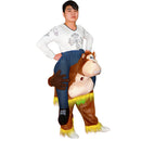 Gorilla Monkey Back Shoulder Carry on Fancy Dress Party Outfit Ride On Suit