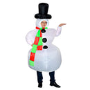 Inflatable Snowman Costume Christmas Holiday Party Fancy Dress Cosplay Adult Outfit