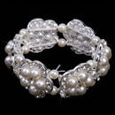 Women Girls Jewelry Crystal Rhinestone Floral Pearls Bracelet Bangle Jewelry Gifts