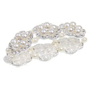 Women Girls Jewelry Crystal Rhinestone Floral Pearls Bracelet Bangle Jewelry Gifts
