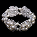 Women Girls Jewelry Crystal Rhinestone Floral Pearls Bracelet Bangle Jewelry Gifts