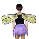 Cute Girls Kids Fairy Fairytale Dragonfly Fairy Wings Party Dress Up Yellow