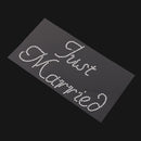 Shiny Diamante Just Married Sticker Bridal Shower Wedding DIY Applique Decal